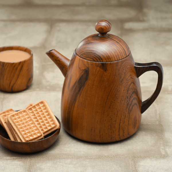 WOODEN TEA KETTLE