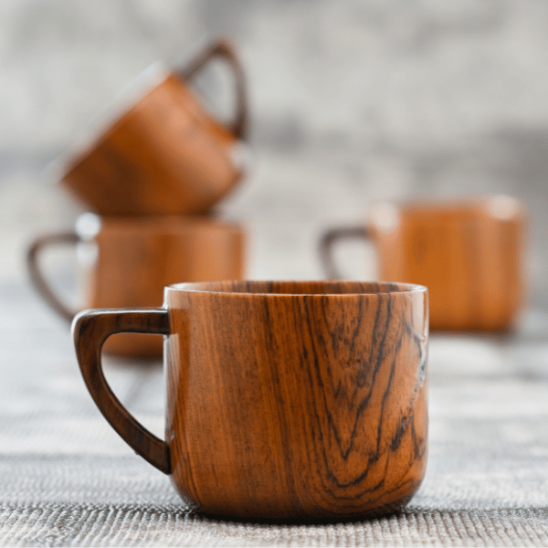 WOODEN TEA CUP