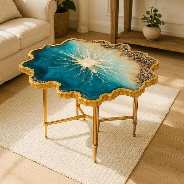 EPOXY RESIN  BLUE TABLE